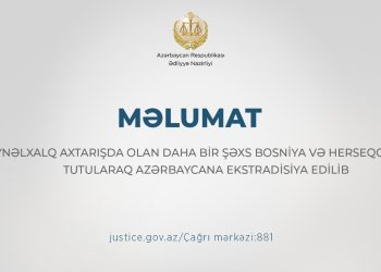 Beynəlxalq axtarışda olan daha bir şəxs Bosniya və Herseqovinada tutularaq Azərbaycana ekstradisiya edilib