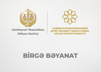 ƏDLİYYƏ NAZİRLİYİ VƏ QHT-LƏRƏ DÖVLƏT DƏSTƏYİ AGENTLİYİNİN BİRGƏ BƏYANATI
