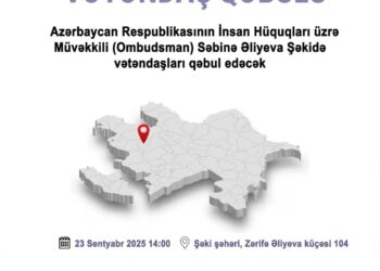 Ombudsman Şəkidə vətəndaşları qəbul edəcək
