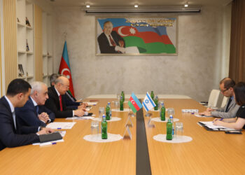 Nazir Kəmaləddin Heydərov İsrail Dövlətinin ölkəmizdə yeni təyin olunmuş səfiri ilə görüşüb