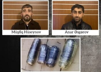 Polis Salyanda 9 kq narkotik vasitə satmaq istəyən iki nəfəri saxladı