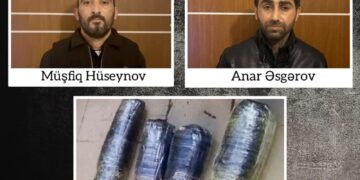 Polis Salyanda 9 kq narkotik vasitə satmaq istəyən iki nəfəri saxladı