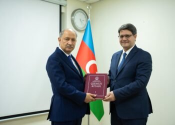 Türkiyə nümayəndə heyəti ilə işgüzar görüş keçirilib(FOTOLAR)