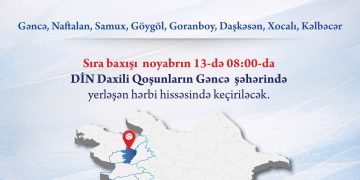 Daxili işlər naziri Gəncədə vətəndaş qəbulu və sıra baxışı keçirəcək
